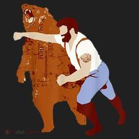 Guy Punching Bear Women's Sweatshirt thumb 2