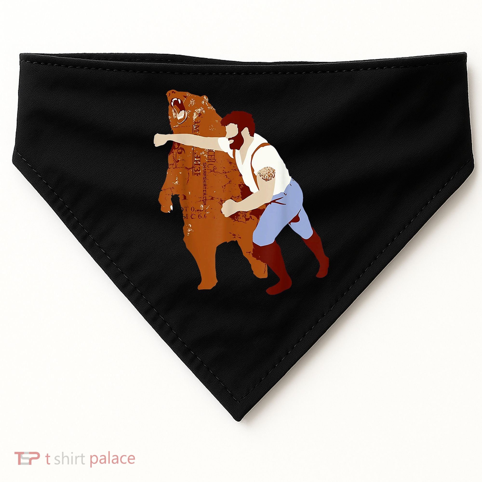 Guy Punching Bear USA-Made Doggie Bandana