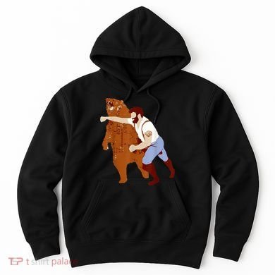 Guy Punching Bear Hoodie