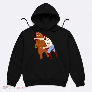 Guy Punching Bear Hoodie