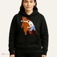 Guy Punching Bear Hoodie thumb 5