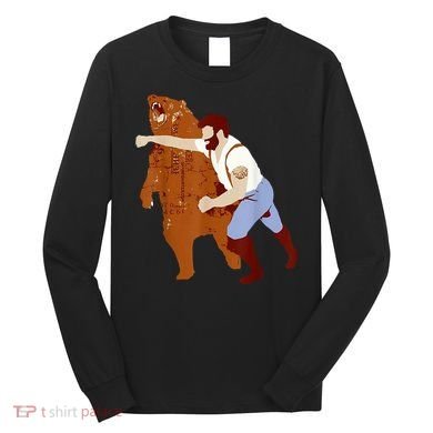 Guy Punching Bear Long Sleeve Shirt