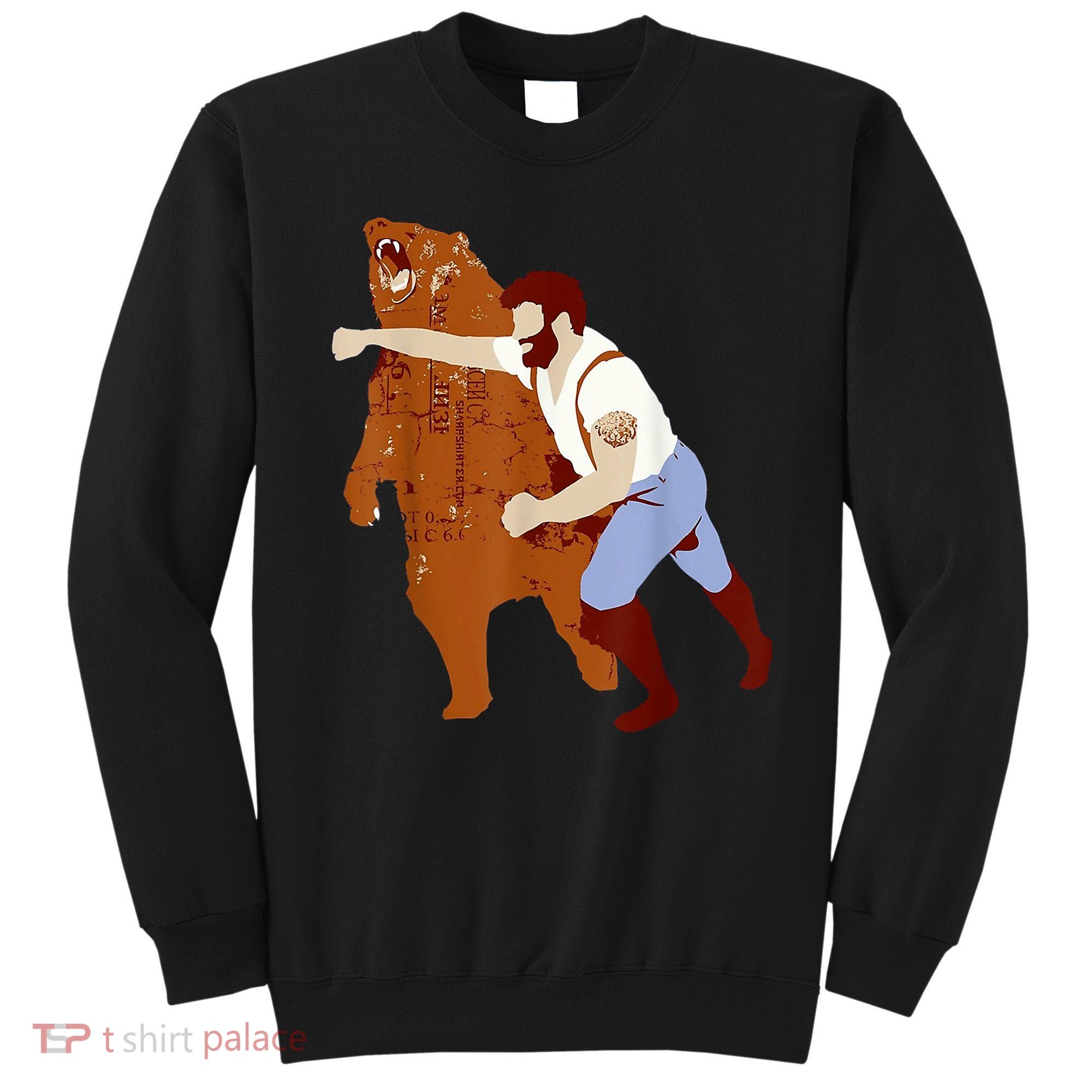 Guy Punching Bear Sweatshirt
