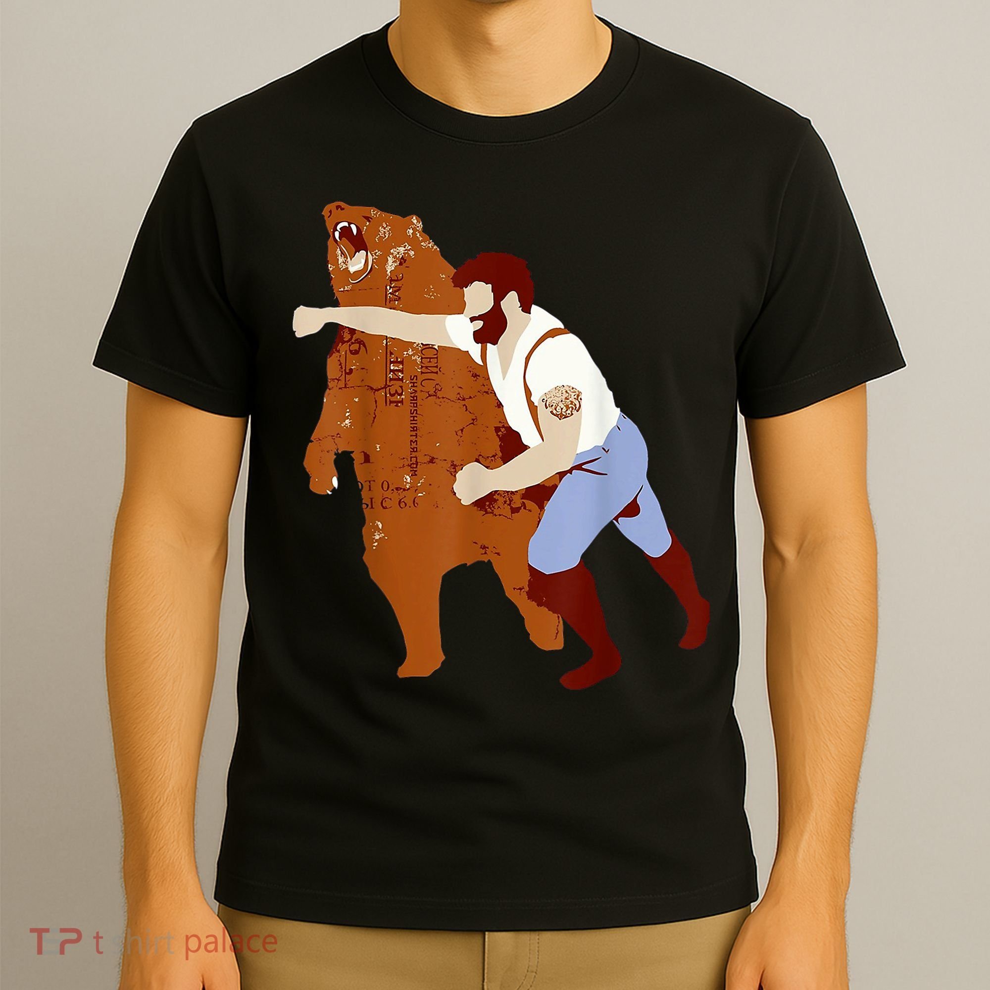 Guy Punching Bear T-Shirt
