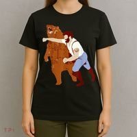 Guy Punching Bear T-Shirt thumb 4