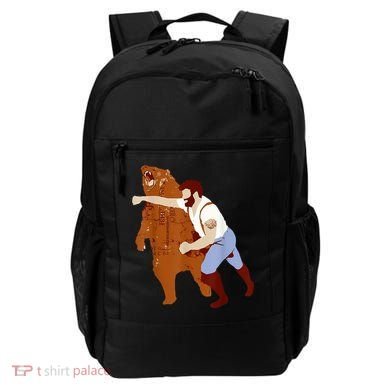 Guy Punching Bear Backpack