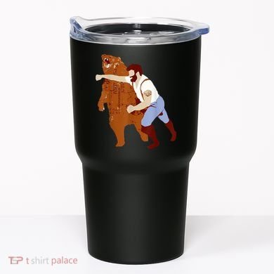 Guy Punching Bear Tumbler