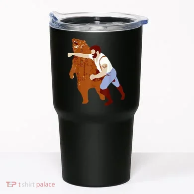 Guy Punching Bear Tumbler