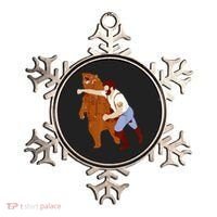 Guy Punching Bear Ornament thumb 0