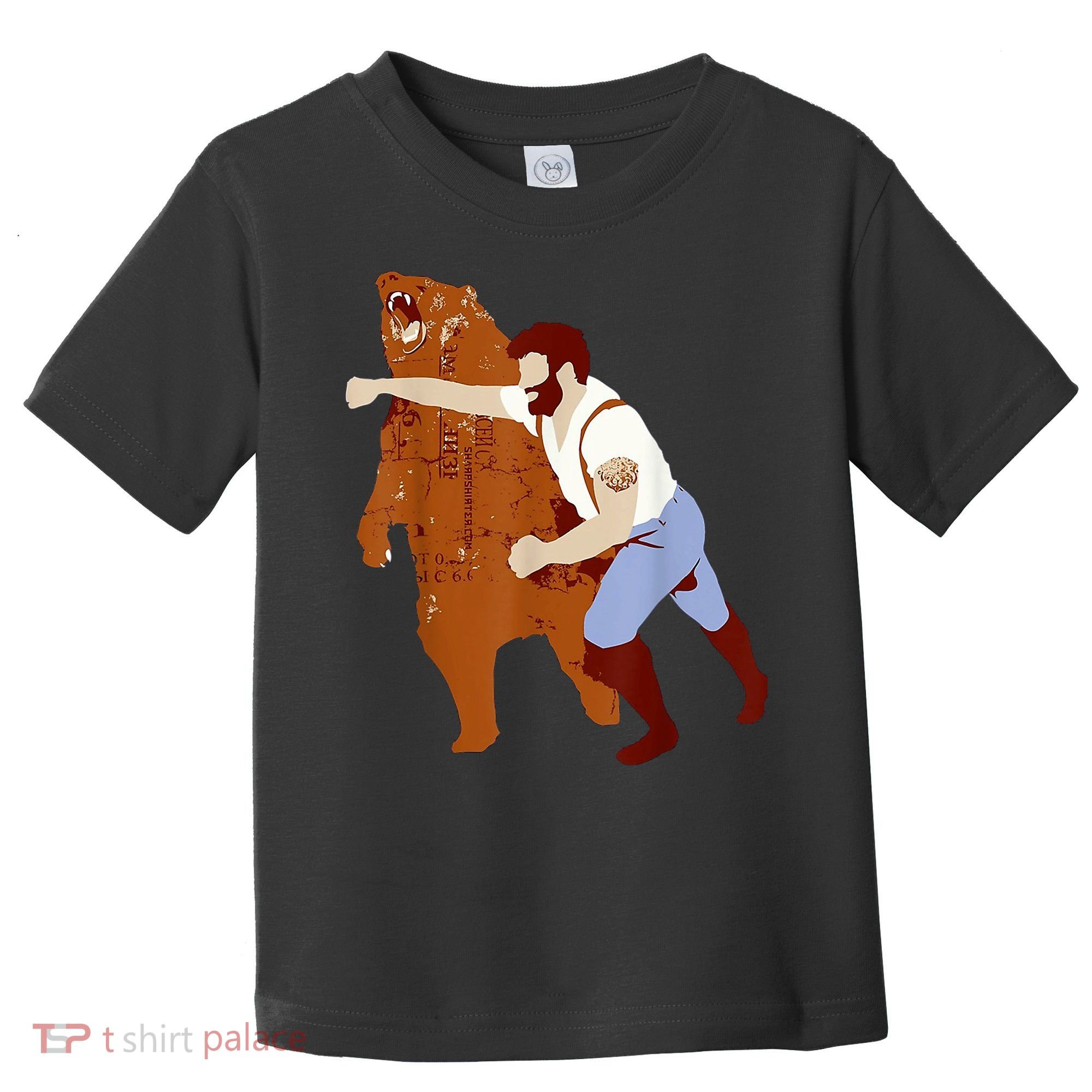 Guy Punching Bear Toddler T-Shirt