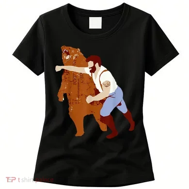 Guy Punching Bear Women's T-Shirt