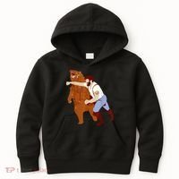 Guy Punching Bear Kids Hoodie thumb 0