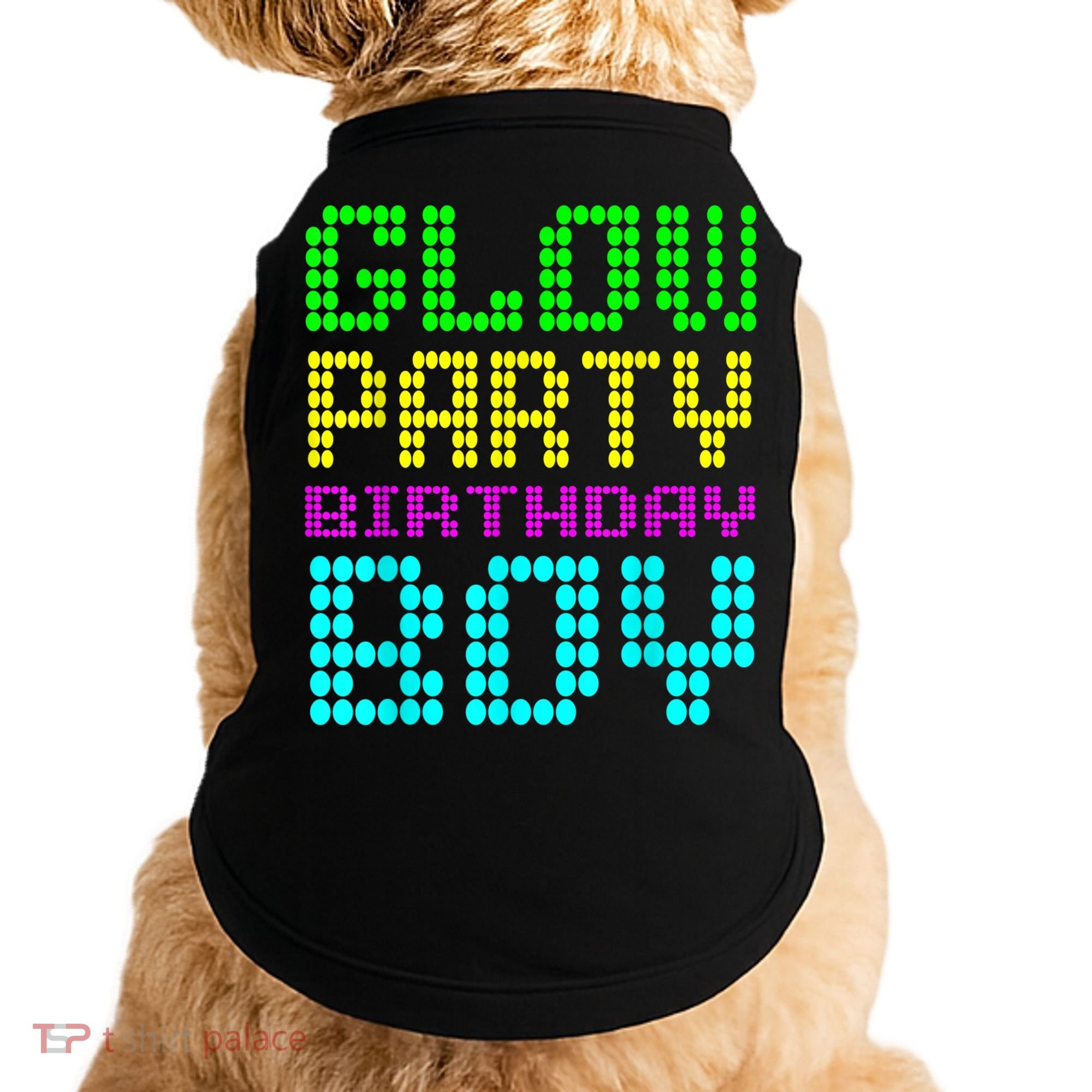 Glow Party Birthday Boy Party Retro Doggie Tank