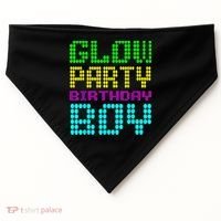 Glow Party Birthday Boy Party Retro USA-Made Doggie Bandana thumb 0