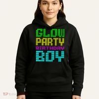 Glow Party Birthday Boy Party Retro Hoodie thumb 5
