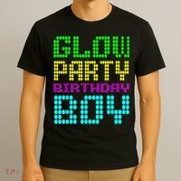 Glow Party Birthday Boy Party Retro T-Shirt thumb 3
