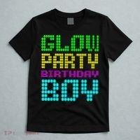 Glow Party Birthday Boy Party Retro T-Shirt thumb 5
