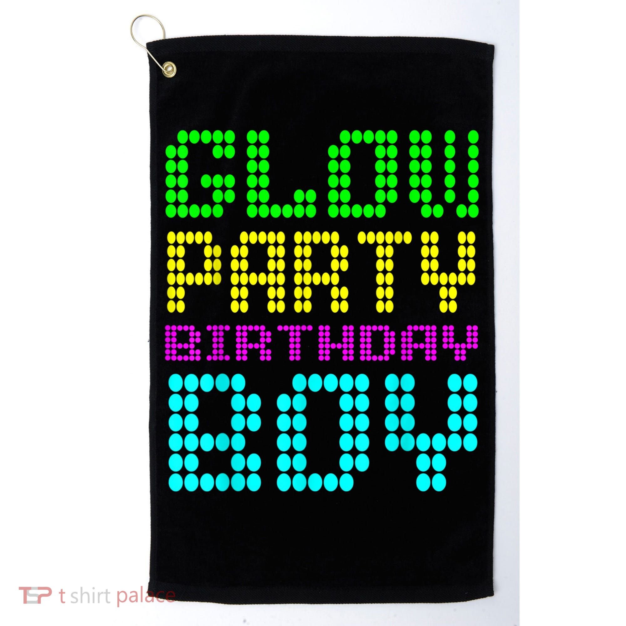 Glow Party Birthday Boy Party Retro Golf Towel