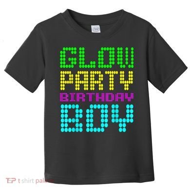 Glow Party Birthday Boy Party Retro Toddler T-Shirt