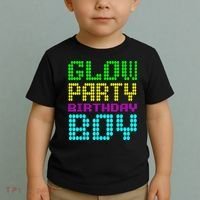 Glow Party Birthday Boy Party Retro Toddler T-Shirt thumb 2
