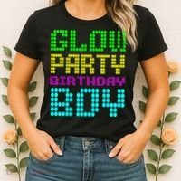 Glow Party Birthday Boy Party Retro Women's T-Shirt thumb 2
