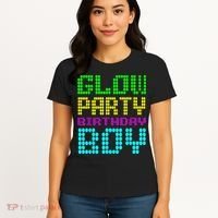 Glow Party Birthday Boy Party Retro Women's T-Shirt thumb 4