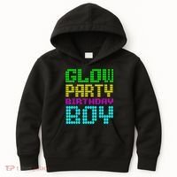 Glow Party Birthday Boy Party Retro Kids Hoodie thumb 0