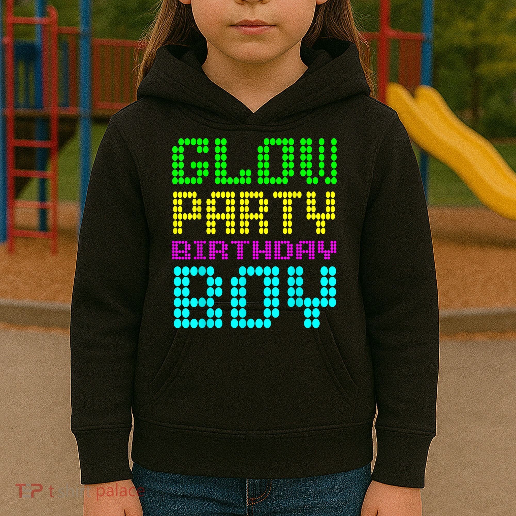 Glow Party Birthday Boy Party Retro Kids Hoodie