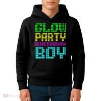 Glow Party Birthday Boy Party Retro Kids Hoodie thumb 4