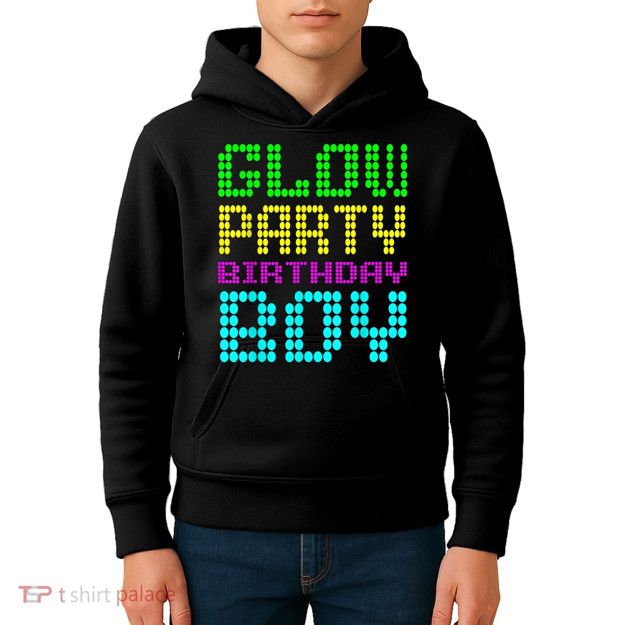 Glow Party Birthday Boy Party Retro Kids Hoodie