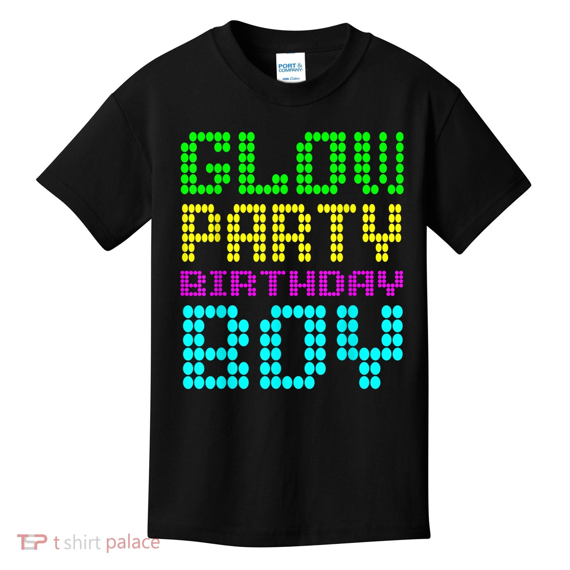 Glow Party Birthday Boy Party Retro Kids T-Shirt