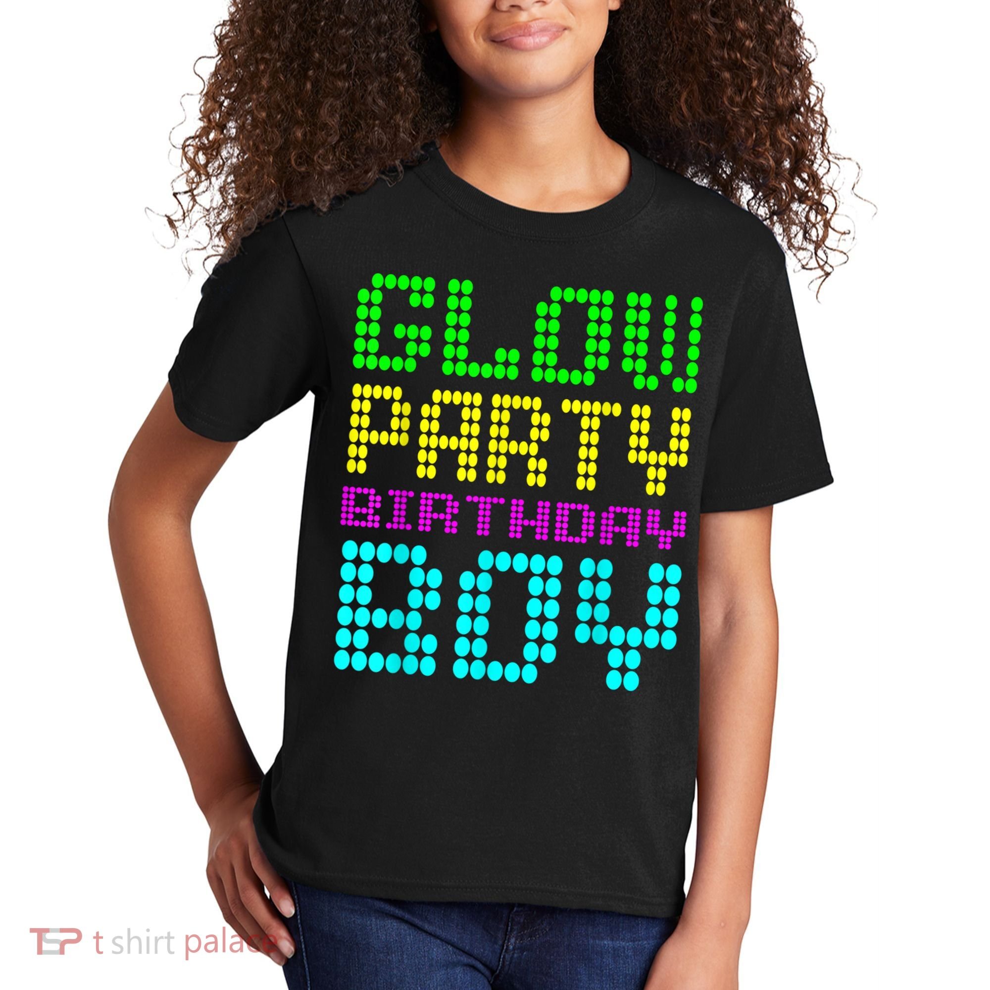Glow Party Birthday Boy Party Retro Kids T-Shirt