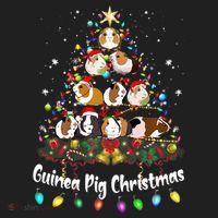 Guinea Pig Christmas Tree Animal Lovers Xmas Pajamas Women's Sweatshirt thumb 2