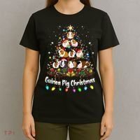 Guinea Pig Christmas Tree Animal Lovers Xmas Pajamas T-Shirt thumb 4