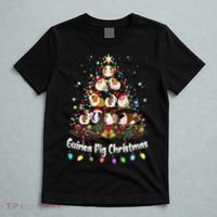 Guinea Pig Christmas Tree Animal Lovers Xmas Pajamas T-Shirt thumb 5