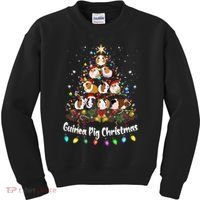 Guinea Pig Christmas Tree Animal Lovers Xmas Pajamas Kids Sweatshirt thumb 0