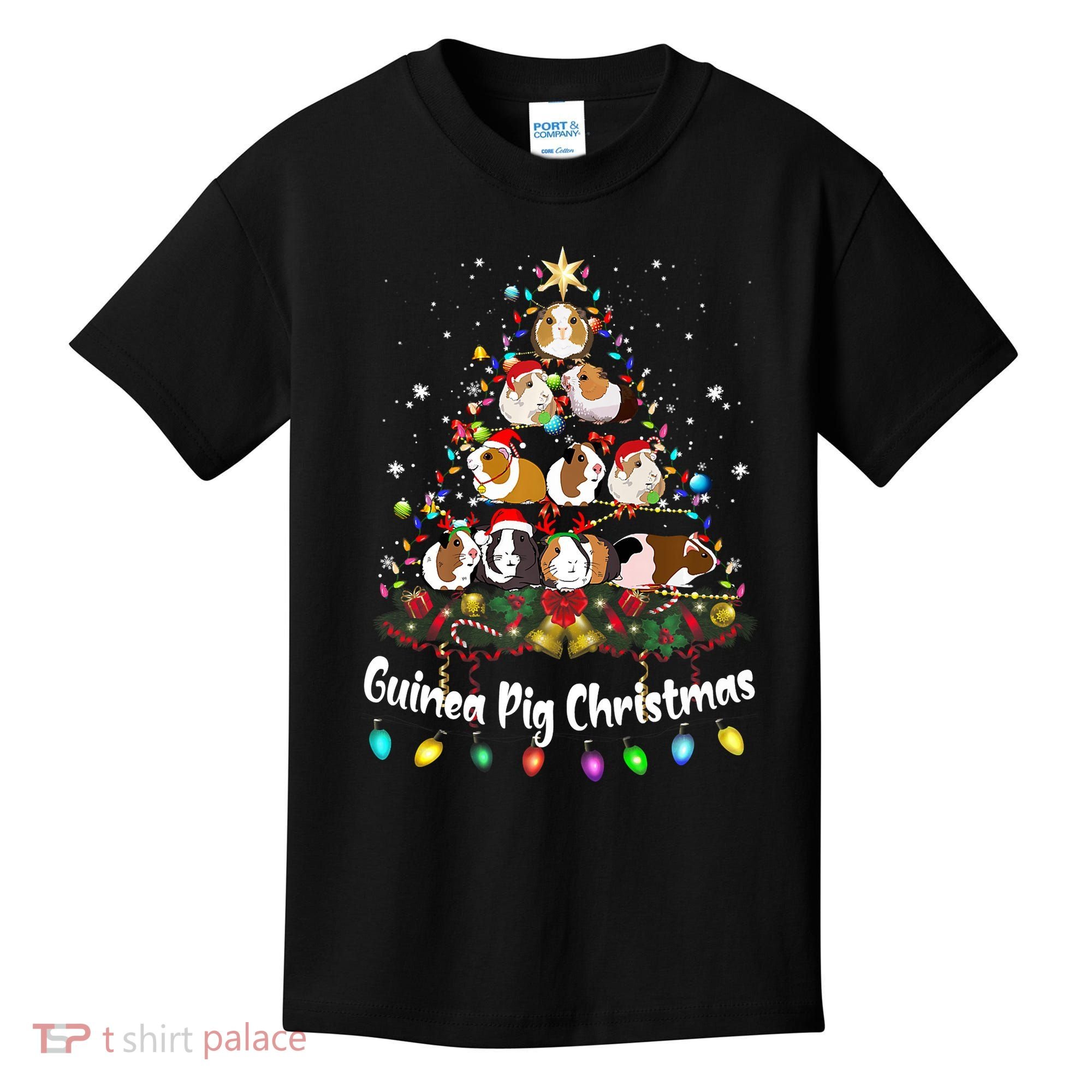 Guinea Pig Christmas Tree Animal Lovers Xmas Pajamas Kids T-Shirt