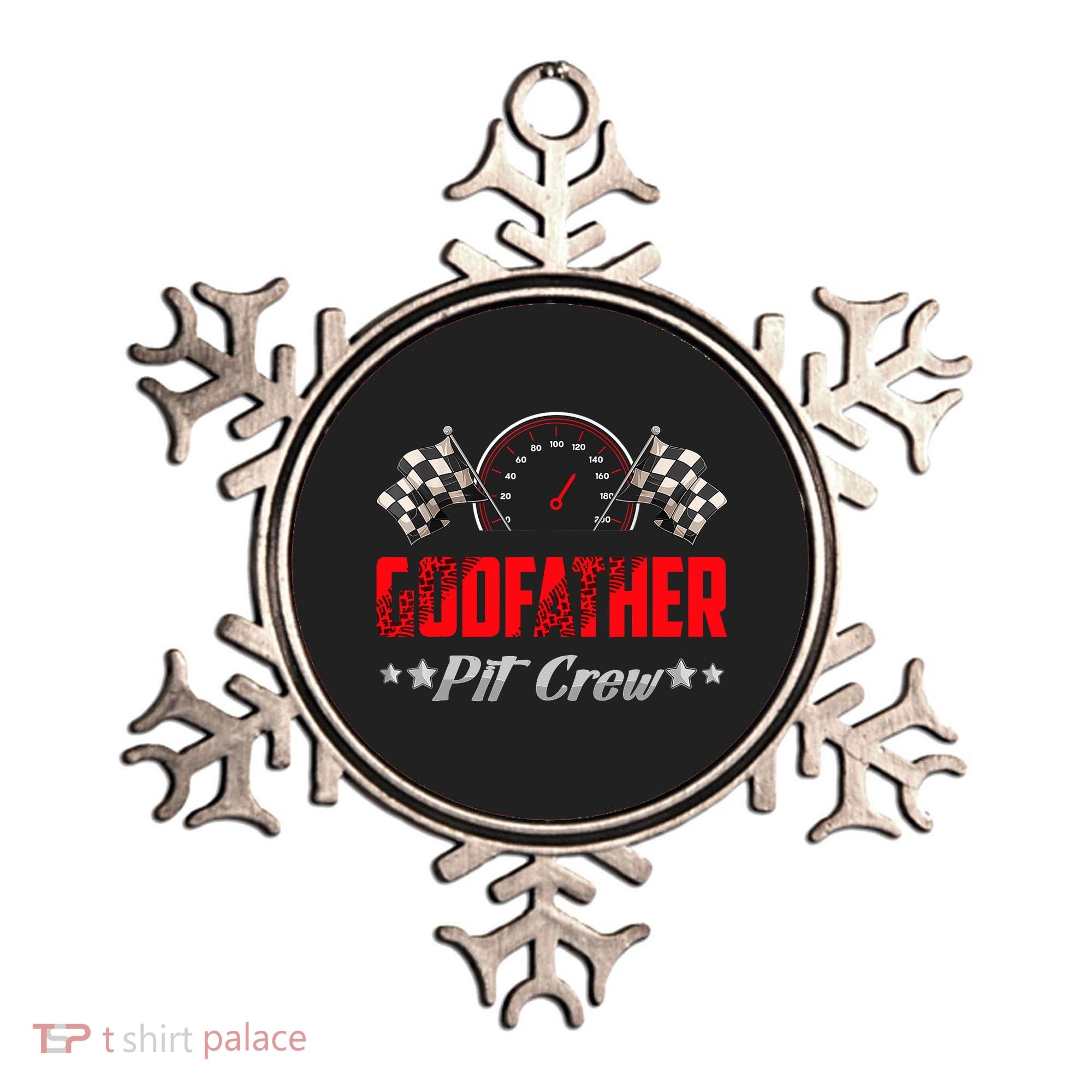 Godfather Pit Crew Birthday Racing Car Family Matching Race Ornament