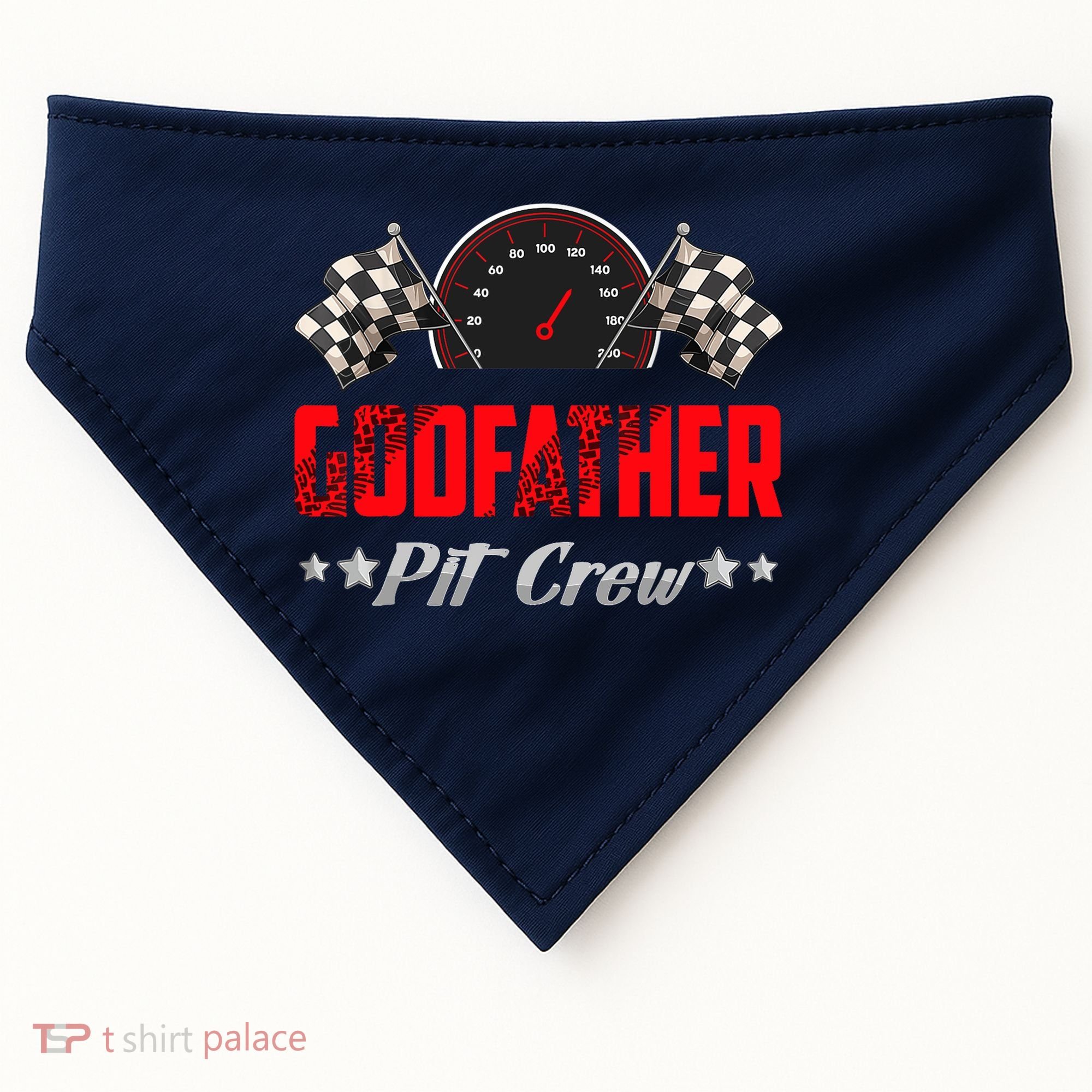 Godfather Pit Crew Birthday Racing Car Family Matching Race USA-Made Doggie Bandana