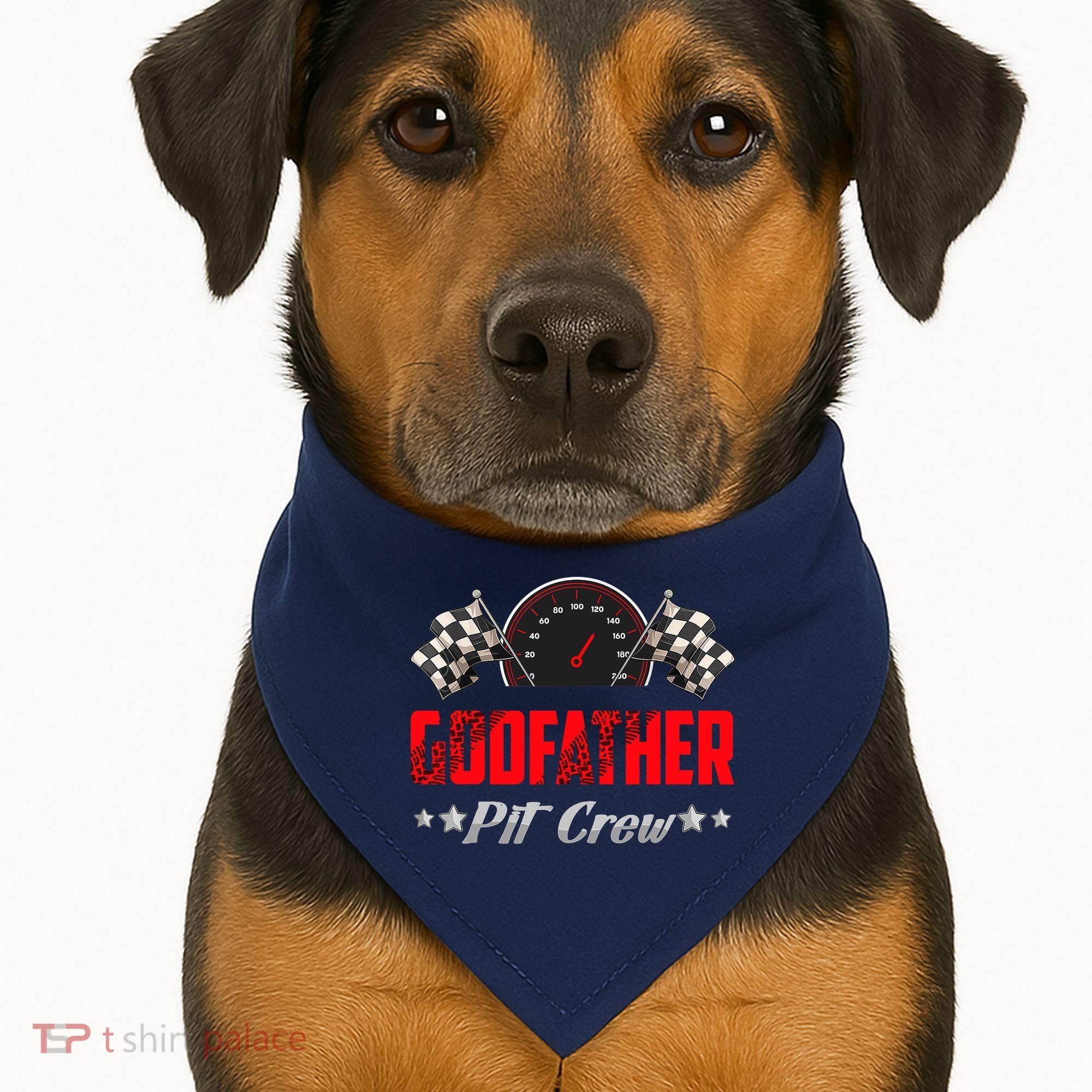 Godfather Pit Crew Birthday Racing Car Family Matching Race USA-Made Doggie Bandana