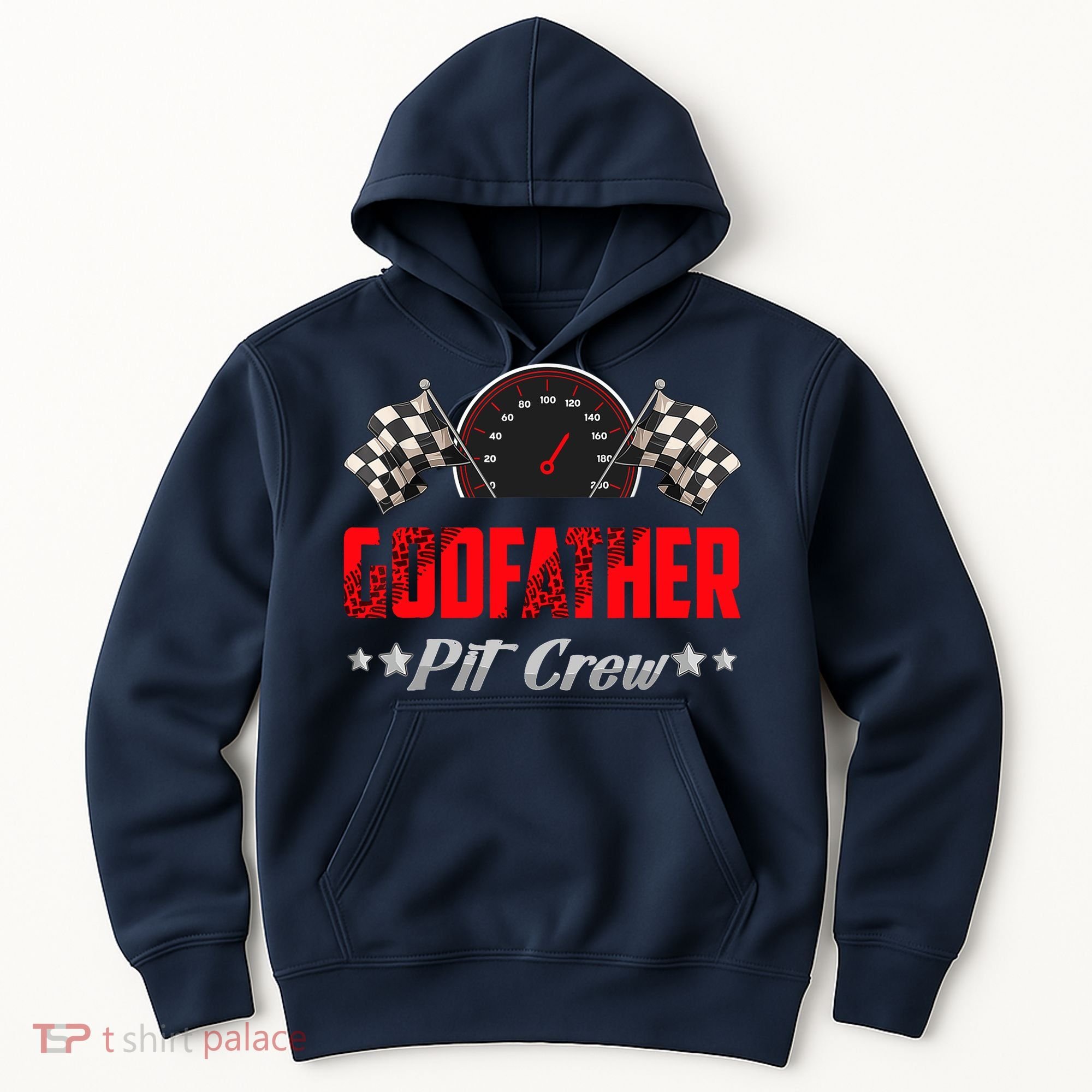 Godfather Pit Crew Birthday Racing Car Family Matching Race Hoodie