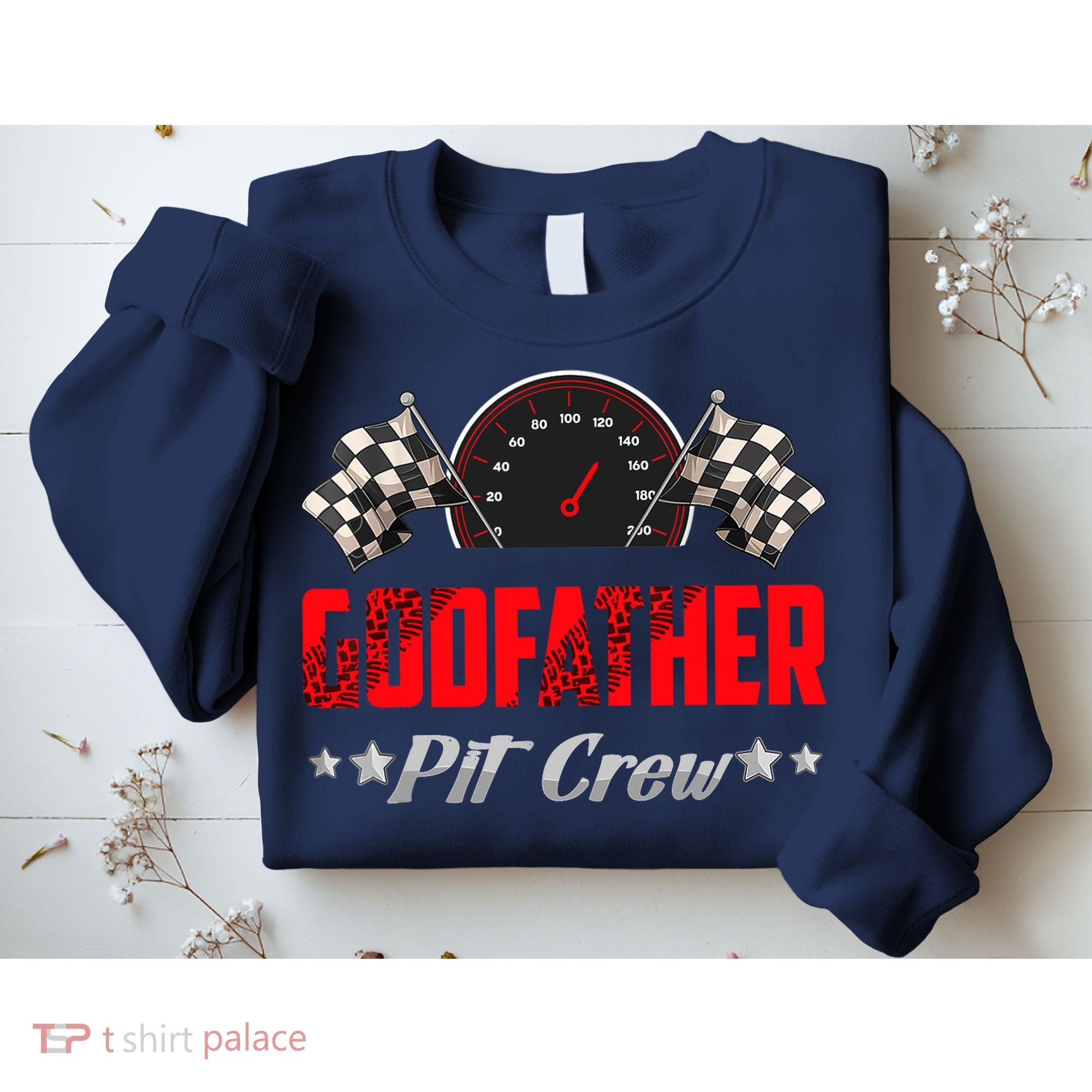 Godfather Pit Crew Birthday Racing Car Family Matching Race Sweatshirt