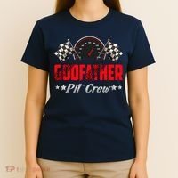 Godfather Pit Crew Birthday Racing Car Family Matching Race T-Shirt thumb 4