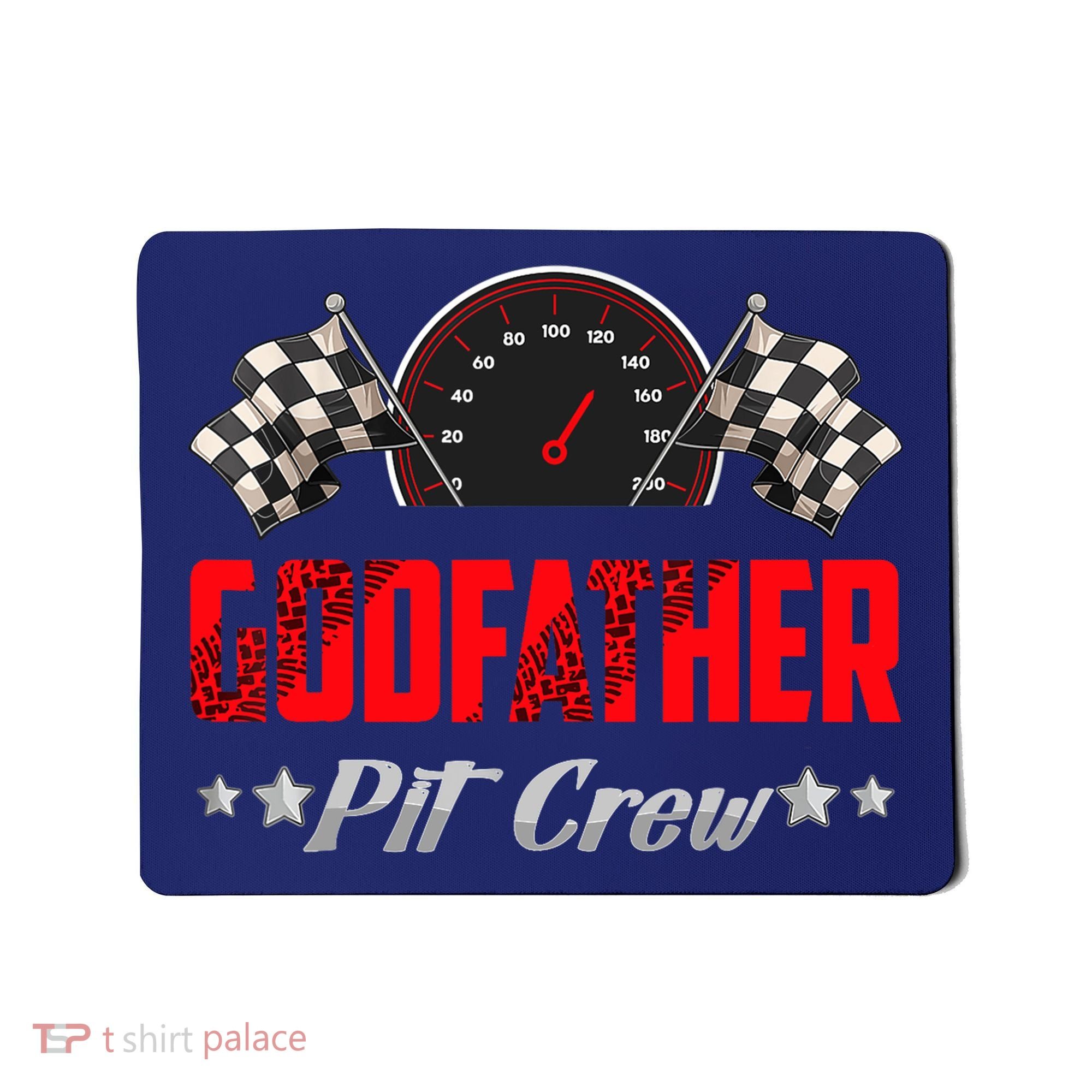 Godfather Pit Crew Birthday Racing Car Family Matching Race Mousepad