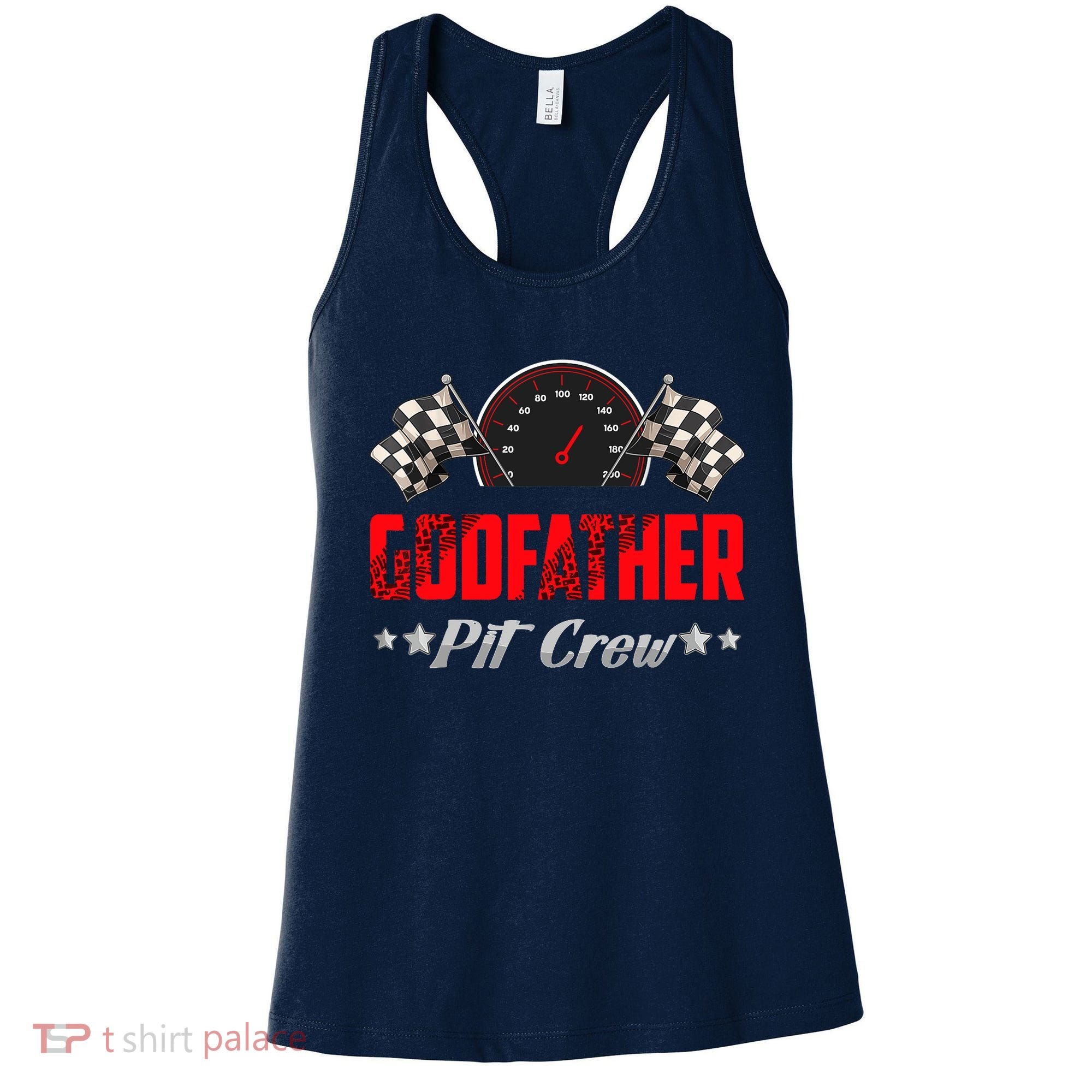 Godfather Pit Crew Birthday Racing Car Family Matching Race Women's Tank Top