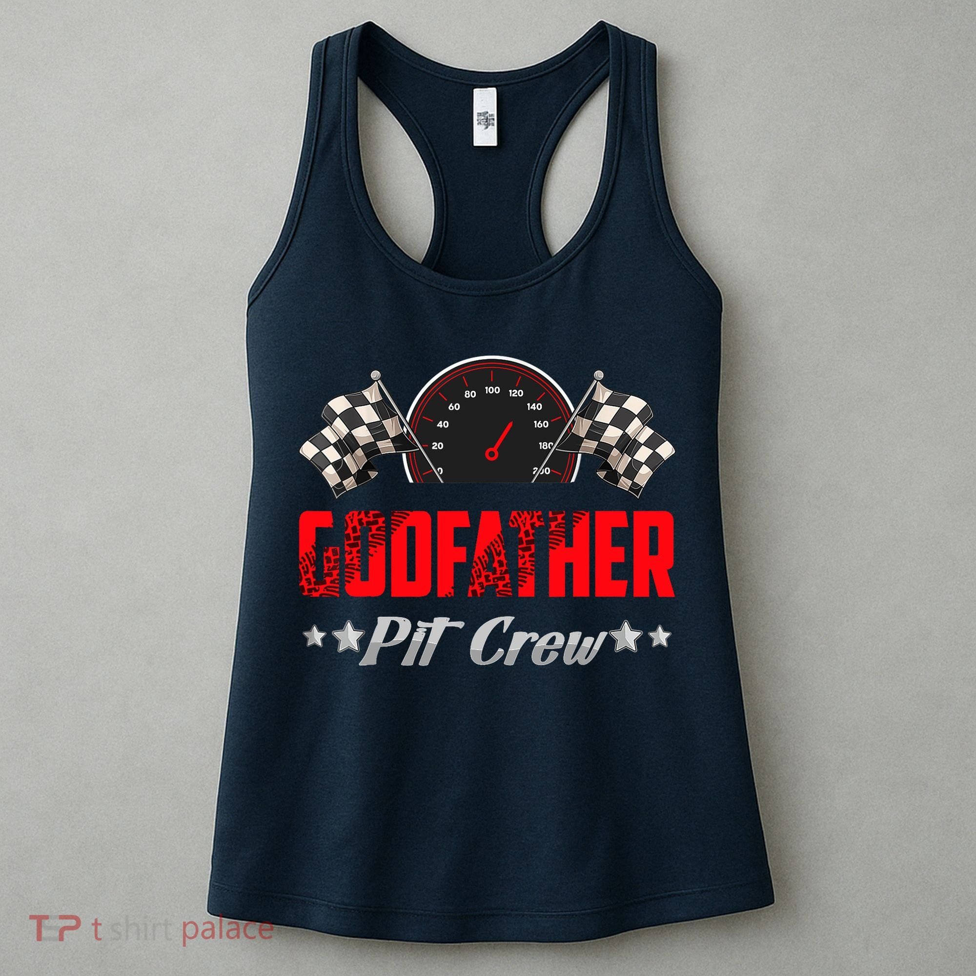 Godfather Pit Crew Birthday Racing Car Family Matching Race Women's Tank Top