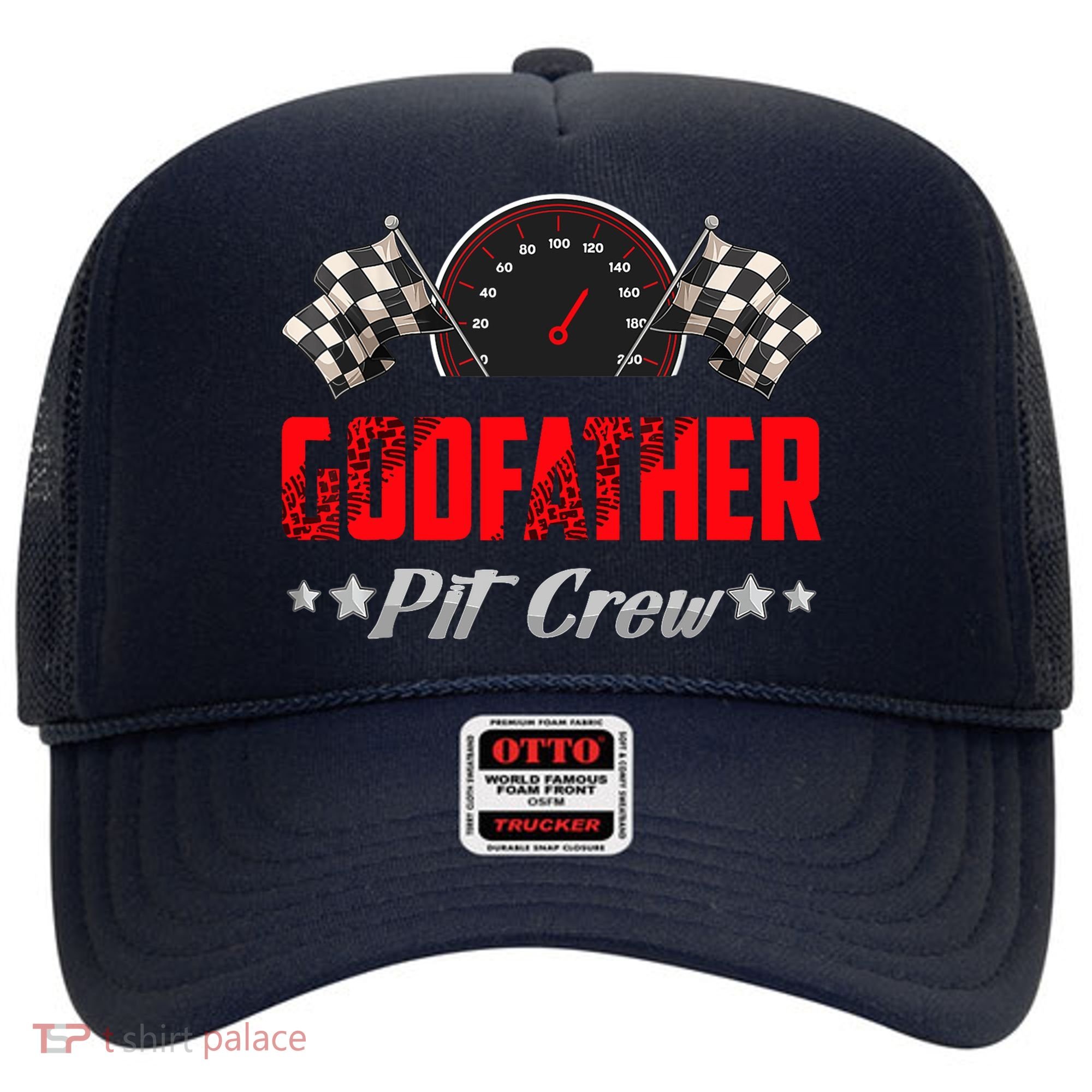 Godfather Pit Crew Birthday Racing Car Family Matching Race Hat