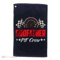 Godfather Pit Crew Birthday Racing Car Family Matching Race Golf Towel thumb 0