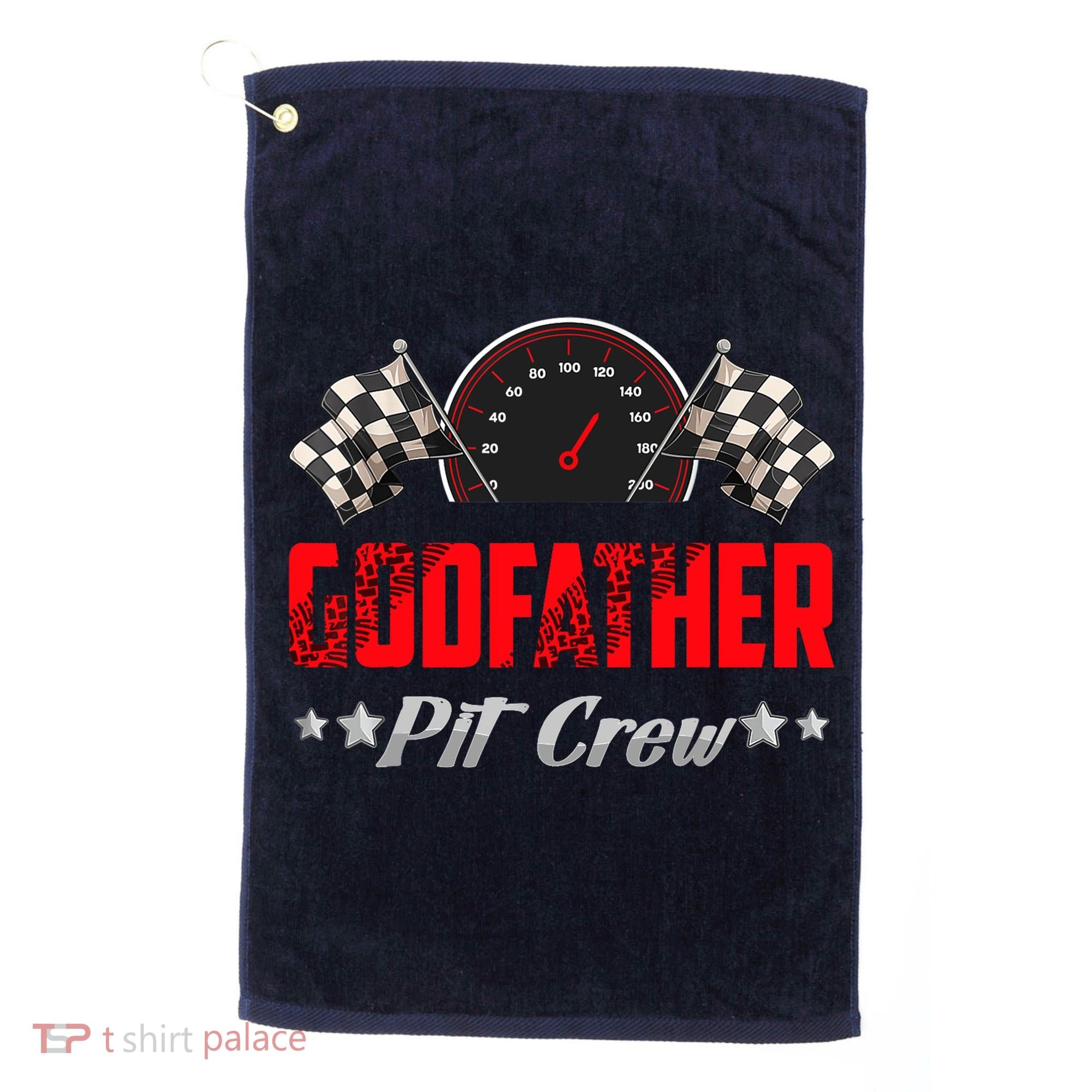 Godfather Pit Crew Birthday Racing Car Family Matching Race Golf Towel