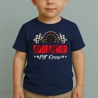 Godfather Pit Crew Birthday Racing Car Family Matching Race Toddler T-Shirt thumb 2